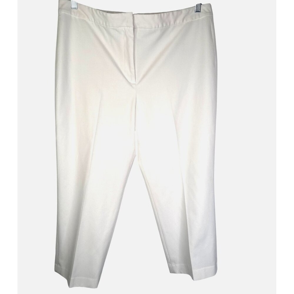 Talbots Heritage Size 14 Womens White Cropped Lined Pants